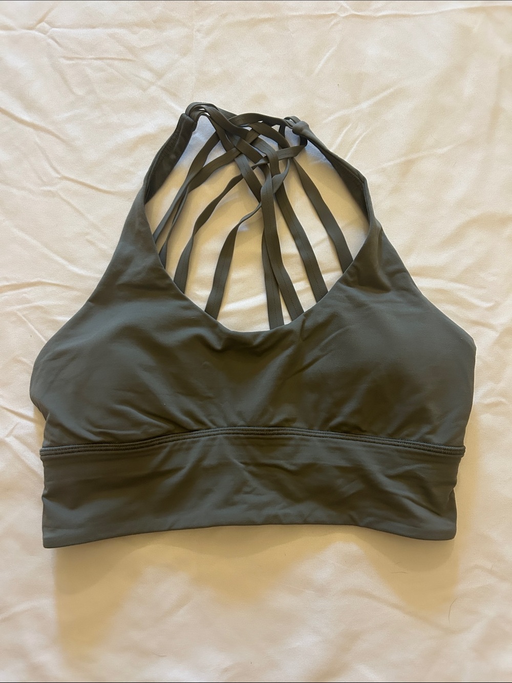 Lululemon Strappy Back Sports Bra- Olive Green